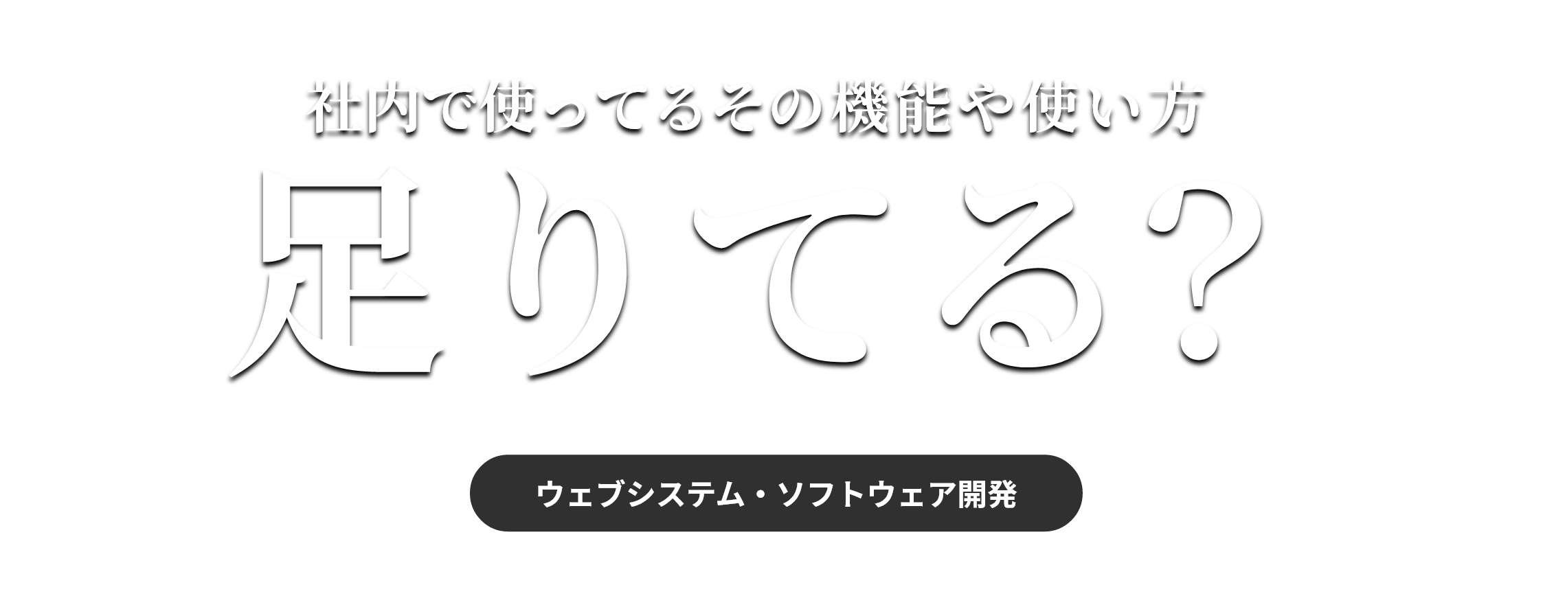 社内で使ってるその機能や使い方　足りてる？　ウェブシステム・ソフトウェア開発